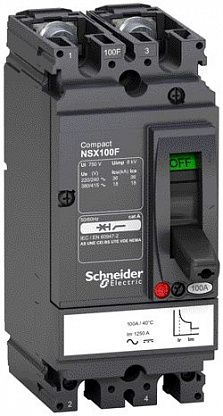 Автоматический выключатель 2п 80А COMPACT NSX100F LV438599