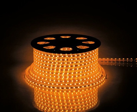 Светодиодная LED лента 4,4Вт/м Feron LS704, 60SMD(2835) 1м IP65 220В желтый