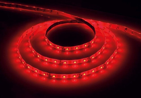 Светодиодная LED лента 4,8Вт/м Feron LS604, 60SMD(2835) 5м IP65 12В красный