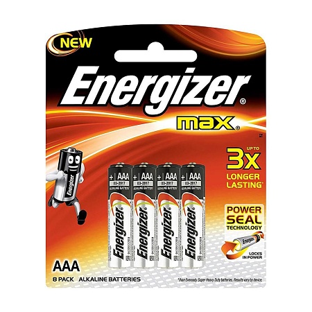 Батарейка ENERGIZER MAX LR03/E92/AAA BL4, 4 штуки