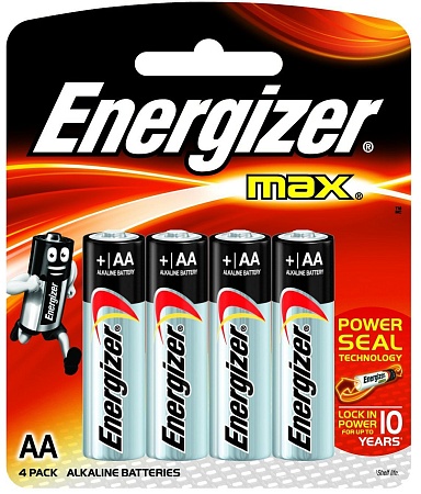 Батарейка ENERGIZER MAX LR6/E91/AA BL4, 4 штуки
