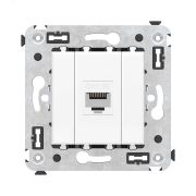 Avanti Компьютерная розетка RJ-45 без шторки в стену, кат.5е одинарная,Белое облако 4400663