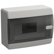 Корпус пластиковый навесной на 8 модулей ЩРН-П-8 IP41 UNION Compact черная прозрачная дверь UIC-KP12-N-08-41-K01