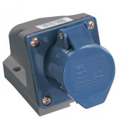 Розетка кабельная 32А 2Р+E IР44 на поверхность 250В 123 PSR11-032-3