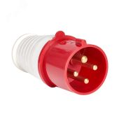 Вилка кабельная 32А 3Р+Е IP44 переносная 380В ps-024-32-380