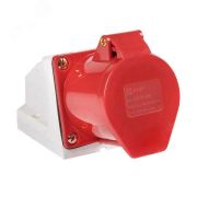 Розетка кабельная 32А 3Р+РЕ+N IP44 на поверхность 380В ps-125-32-380