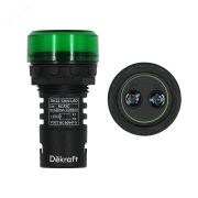 Лампа ADDS 22мм зеленая LED 220В 25002DEK