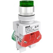 Кнопка зеленая ABLFP 22мм LED 220В ВK-22 25026DEK