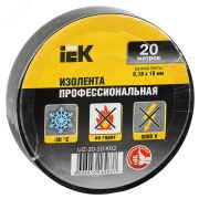Изолента ПВХ черная 19мм 20м UIZ-20-10-K02