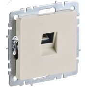 BRITE Розетка компьютерная RJ45 кат.5E РК10-БрКр бежевый BR-K10-1-K10