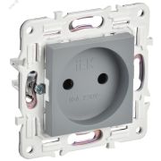 SKANDY Розетка без заземления без защитных шторок 10А SK-R02Gr серый IEK SK-R10-10-K03