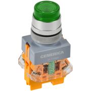 Кнопка D7-11DNZS d=22мм 1з+1р с подсв. и фикс. зеленая GENERICA BBT50-11DNZS-3-11-K06-G