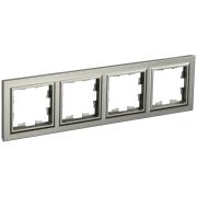BRITE Рамка 4 поста РУ-4-БрШ шампань BR-M42-K37