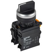 Переключатель 3 положения возвратный 2NO чёрный MASTER IEK MI-SW60-20X33-5-24-3-K02