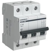 Автоматический выключатель ВА47-29М 3P 10А 4,5кА C GENERICA MVA21-3-010-C-G