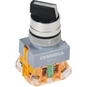 Переключатель D7-11X2 2 полож. 1з+1р черный GENERICA BSW50-11X2-3-21-2-K02-G