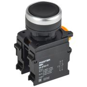 Кнопка d=22мм 1NO+1NC чёрная MASTER IEK MI-BT60-11-3-22-K02