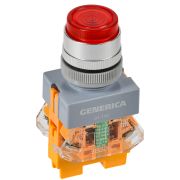 Кнопка D7-11D d=22мм 1з+1р с подсв. кр. GENERICA BBT50-11D-3-12-K04-G