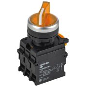 Переключатель с подсв. 2 полож. 1NO+1NC жёлтый MASTER IEK MI-SW60-11XD-3-14-2-K05
