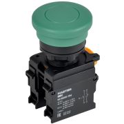 Кнопка Грибок с фиксац. d=22мм 1NO+1NC зелёная MASTER IEK MI-BG60-11M-3-21-K06
