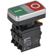 Кнопка I-O с подсветкой d=22мм 1NO+1NC MASTER IEK MI-BT60-11DR-3-11-K51