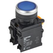 Кнопка d=22мм 1NO+1NC синяя MASTER IEK MI-BT60-11-3-22-K07