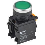 Кнопка с фиксацией d=22мм 1NO+1NC зелёная MASTER IEK MI-BT60-11T-3-21-K06