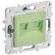 SKANDY Розетка компьютерная двойная RJ45 кат.5E SK-K03G мятный IEK SK-K20-1-K06