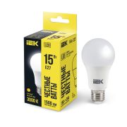 Лампа светодиодная A60 груша 15Вт 230В 3000К E27 IEK LLE-A60-15-230-30-E27
