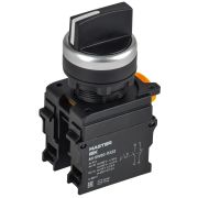 Переключатель 2 полож. возвр. 1NO+1NC чёрный MASTER IEK MI-SW60-11X22-3-24-2-K02