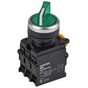 Переключатель с подсв. 2 полож. 1NO+1NC зелёный MASTER IEK MI-SW60-11XD-3-14-2-K06
