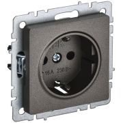 BRITE Розетка с заземлением с защитными шторками 16А РС14-1-0-БрТБ темная бронза BR-R14-16-K45