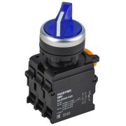 Переключатель с подсв. 2 полож. 1NO+1NC синий MASTER IEK MI-SW60-11XD-3-14-2-K07