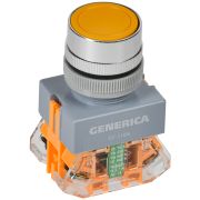 Кнопка D7-11BN d=22мм 1з+1р жел. GENERICA BBT50-11BN-3-22-K05-G