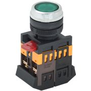 Кнопка зеленая ABLFS-22 1з+1р плоская с подсветкой неон 240В BBT30-ABLFS-K06
