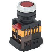 Кнопка красная ABLFS-22 1з+1р плоская с подсветкой неон 240В BBT30-ABLFS-K04
