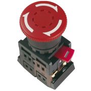 Кнопка красная с фиксацией AE-22 Гриб 240В 1з+1р 240В BBG10-AE-K04