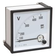 Вольтметр 500В 96х96 AC непосредственного включения Э47 IPV20-6-0500-E