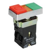 Кнопка управления двойная LAY5-BW8465 I-O с подсветкой 240В BBD40-BW-K51