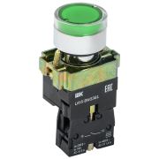 Кнопка управления зеленая LAY5-BW3361 1НО с подсветкой 240В BBT50-BW-K06