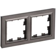 BRITE Рамка 2 поста РУ-2-БрТБ темная бронза BR-M22-K45