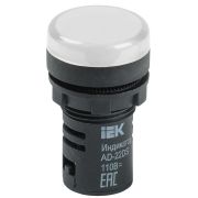 Лампа сигнальная AD-22DS 22мм белая светодиодная 24В BLS10-ADDS-024-K01