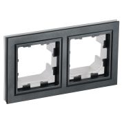 BRITE Рамка 2 поста IP44 РУ-2-БрЧ-44 черный BR-M22-44-K02