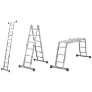 Лестница-трансформер алюминиевая, 4 секции х 5 ступеней, вес 14.4 кг 65451