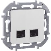 Розетка компьютерная двойная RJ45 категория 6 UTP белый INSPIRIA 673840