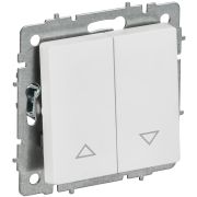 BRITE Выключатель жалюзи 10А ВС10-1-5-БрАБ арктический белый IEK BR-V15-0-10-K91