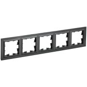 BRITE Рамка 5 постов РУ-5-БрЧ черный BR-M52-K02