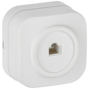 GLORY Розетка для открытой установки компьютерная RJ45 кат.5E РК10-ХБм белый матовый IEK EKH10-K01M