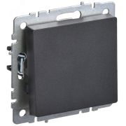 BRITE Выключатель одноклавишный проходной 10А ВС10-1-6-БрЧ черный BR-V12-0-10-K02