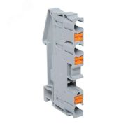 Клеммная колодка пружинная 6 Push-in 3 вывода серая PIT-6-3